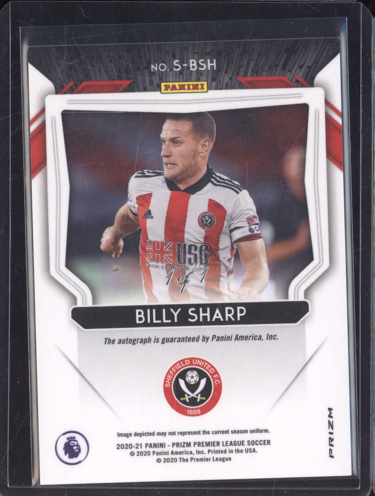 2020 Panini Prizm Signatures Billy Sharp Black Choice 1/1