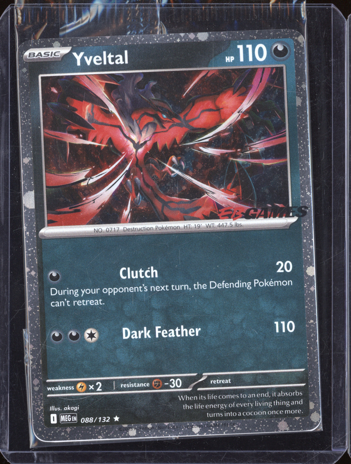 2015 Pokemon Mega Evolution 088 Yveltal EB Games Sealed Promo