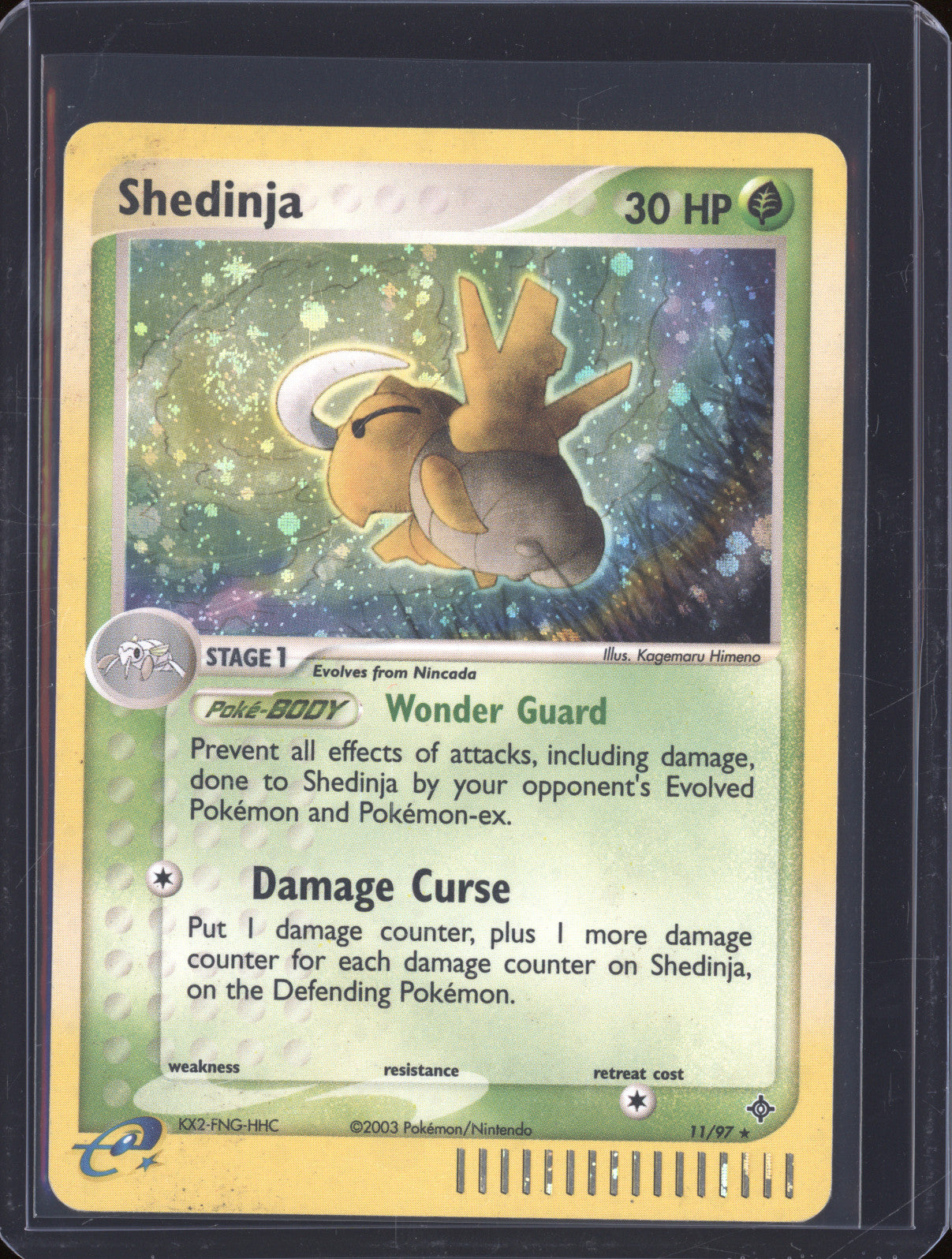 Shedinja 2003 Pokemon EX Dragon 11/97 Holo Rare