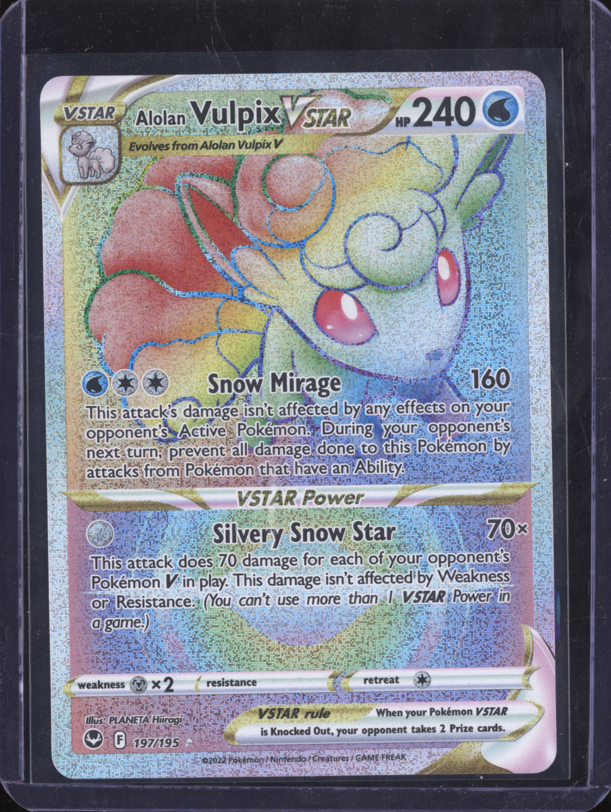 Vulpix Vstar 2022 Pokemon Silver Tempest 197/195 Hyper Rare