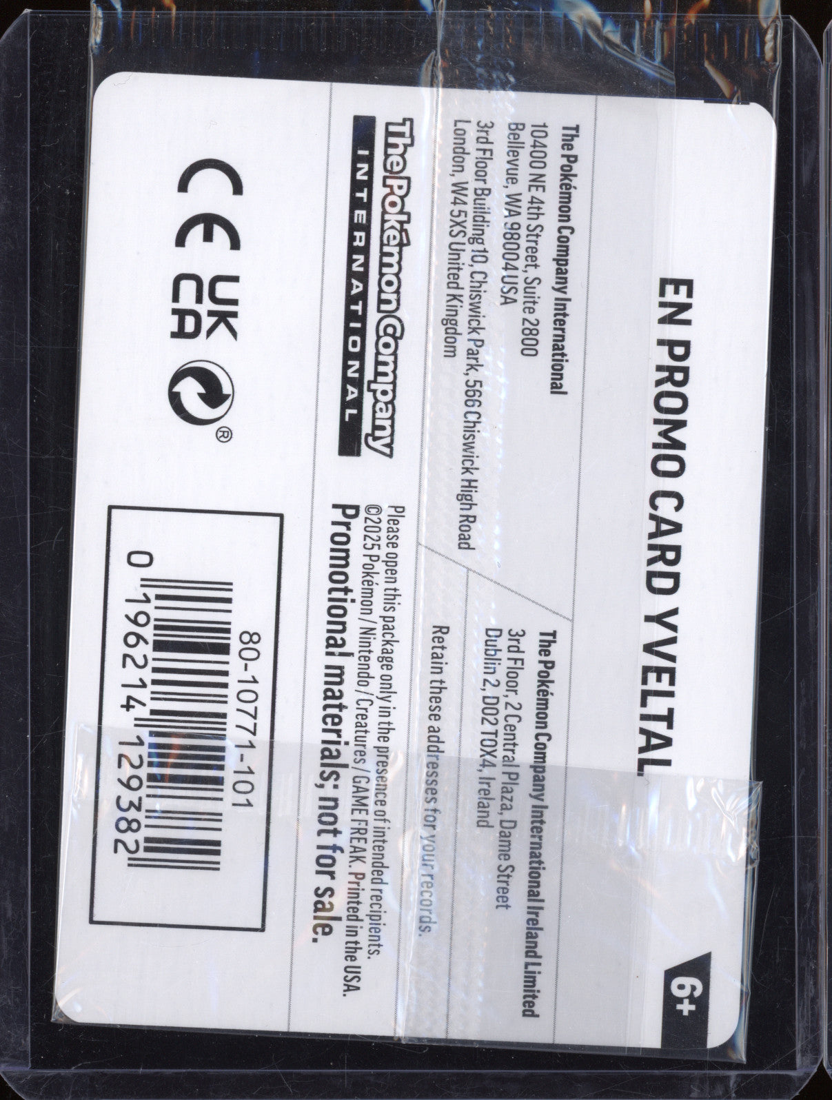 2015 Pokemon Mega Evolution 088 Yveltal EB Games Sealed Promo