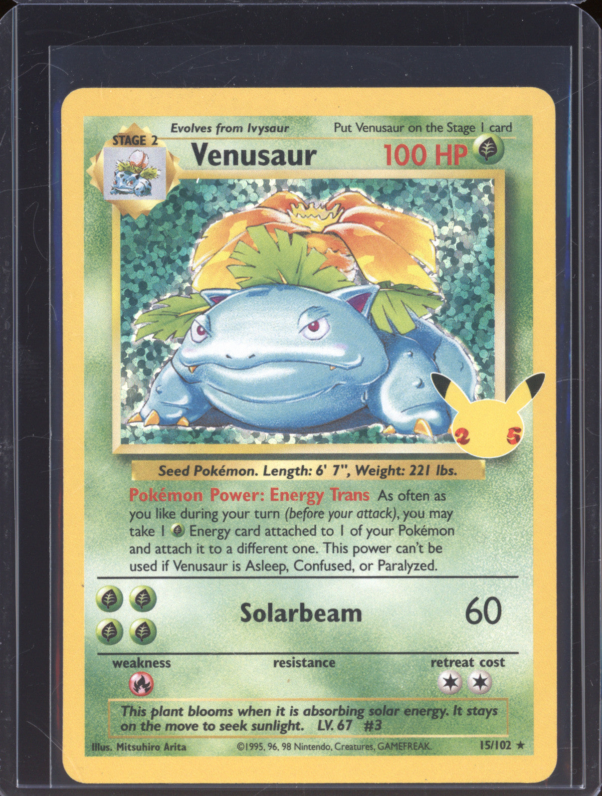 2021 Pokemon Celebrations Classic Collection 15/102 Venusaur Holo