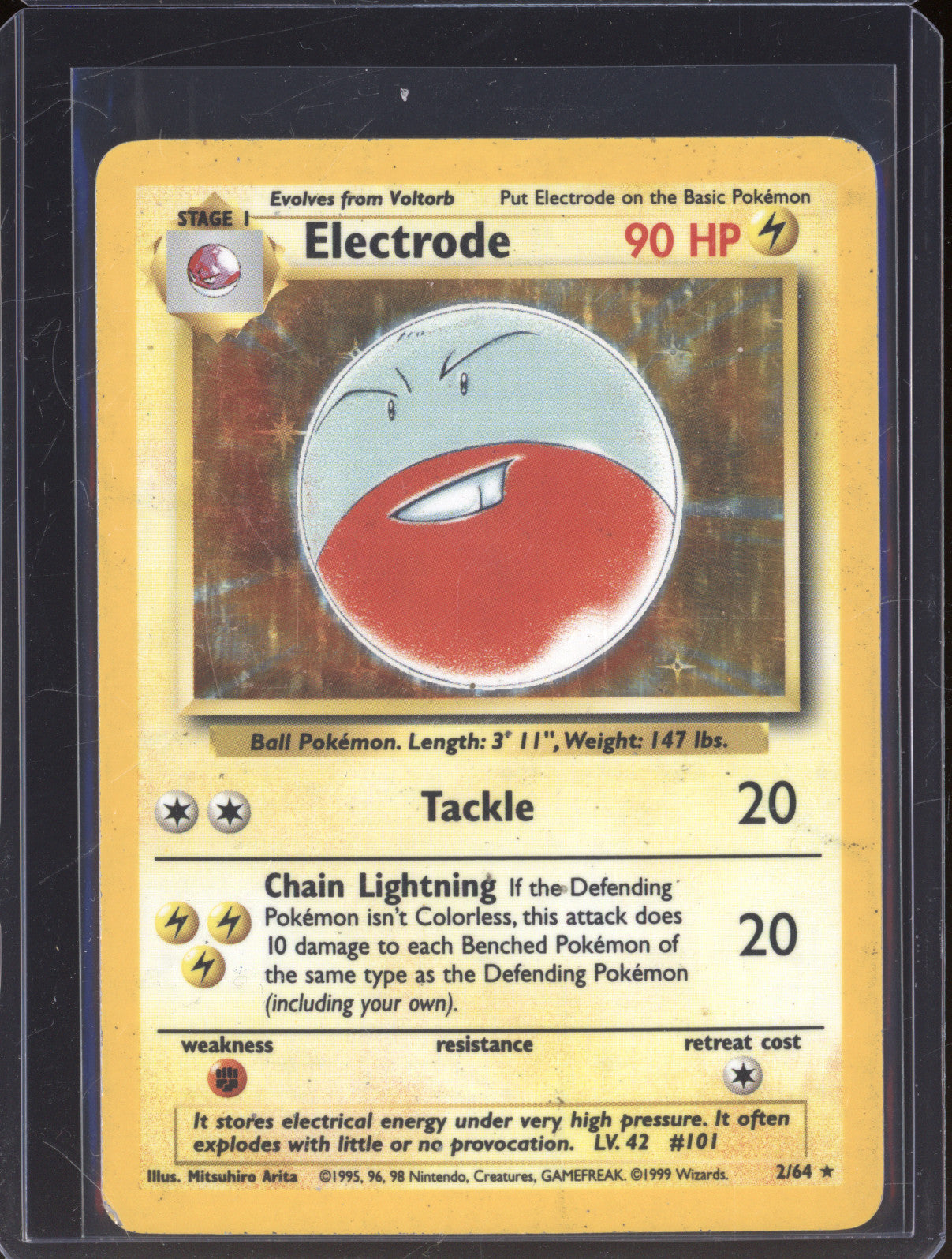 1999 Pokemon Jungle 2/64 Electrode No Symbol Holo Rare