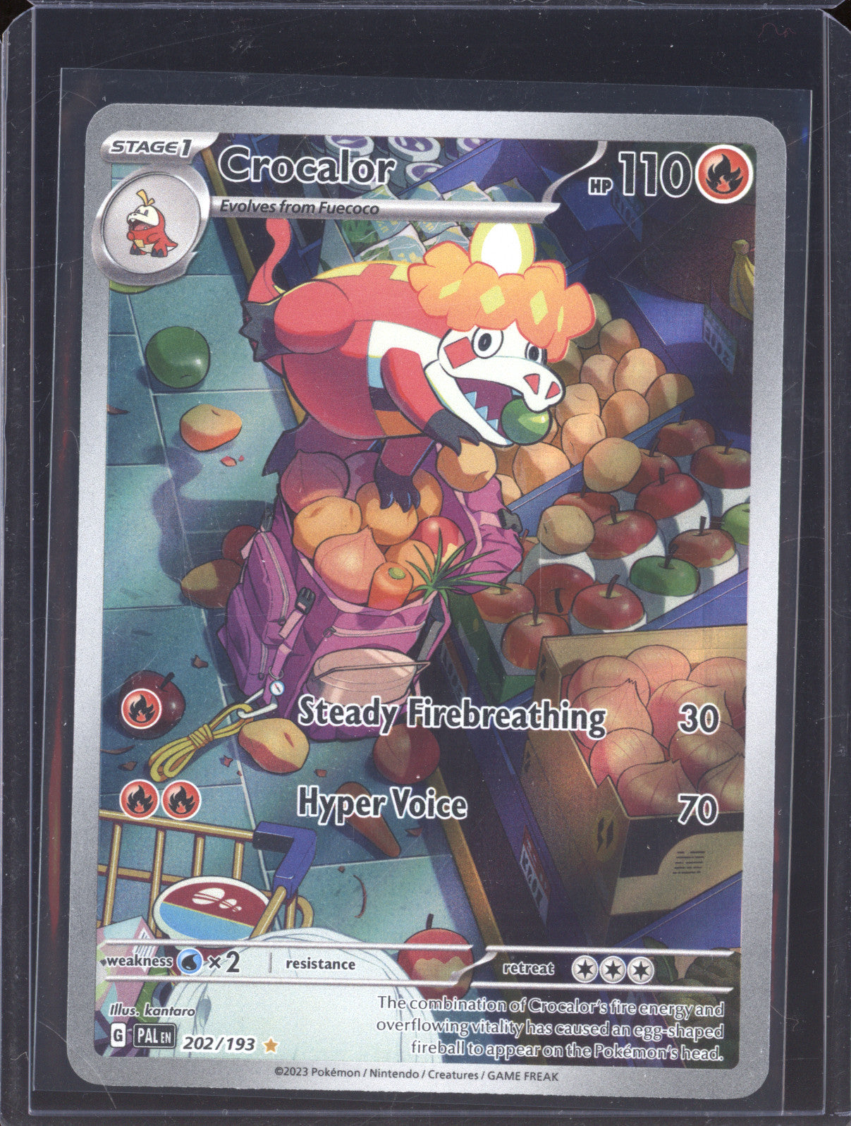 Crocalor 2023 Pokemon Paldea Evolved 202/193 Illustration Rare