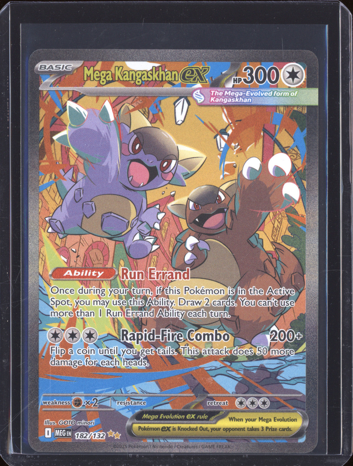 2025 Pokemon Mega Evolutions 182/132 Mega Kangaskhan Special Illustration rare