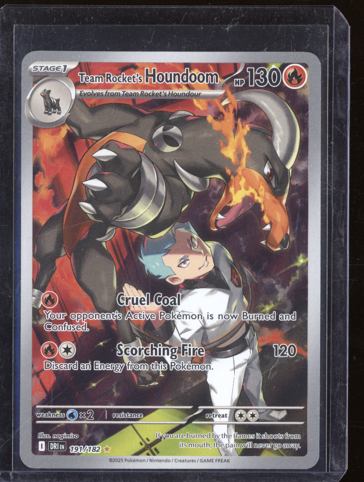 Team Rocket's Houndoom Pokemon Destined Rivals DRI 191/182 Illustration Rare