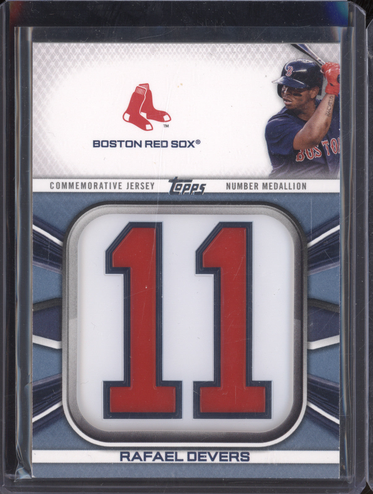 2022 Topps Series 1 JNM-RD Rafael Devers Commemorative Jersey Number Medallion