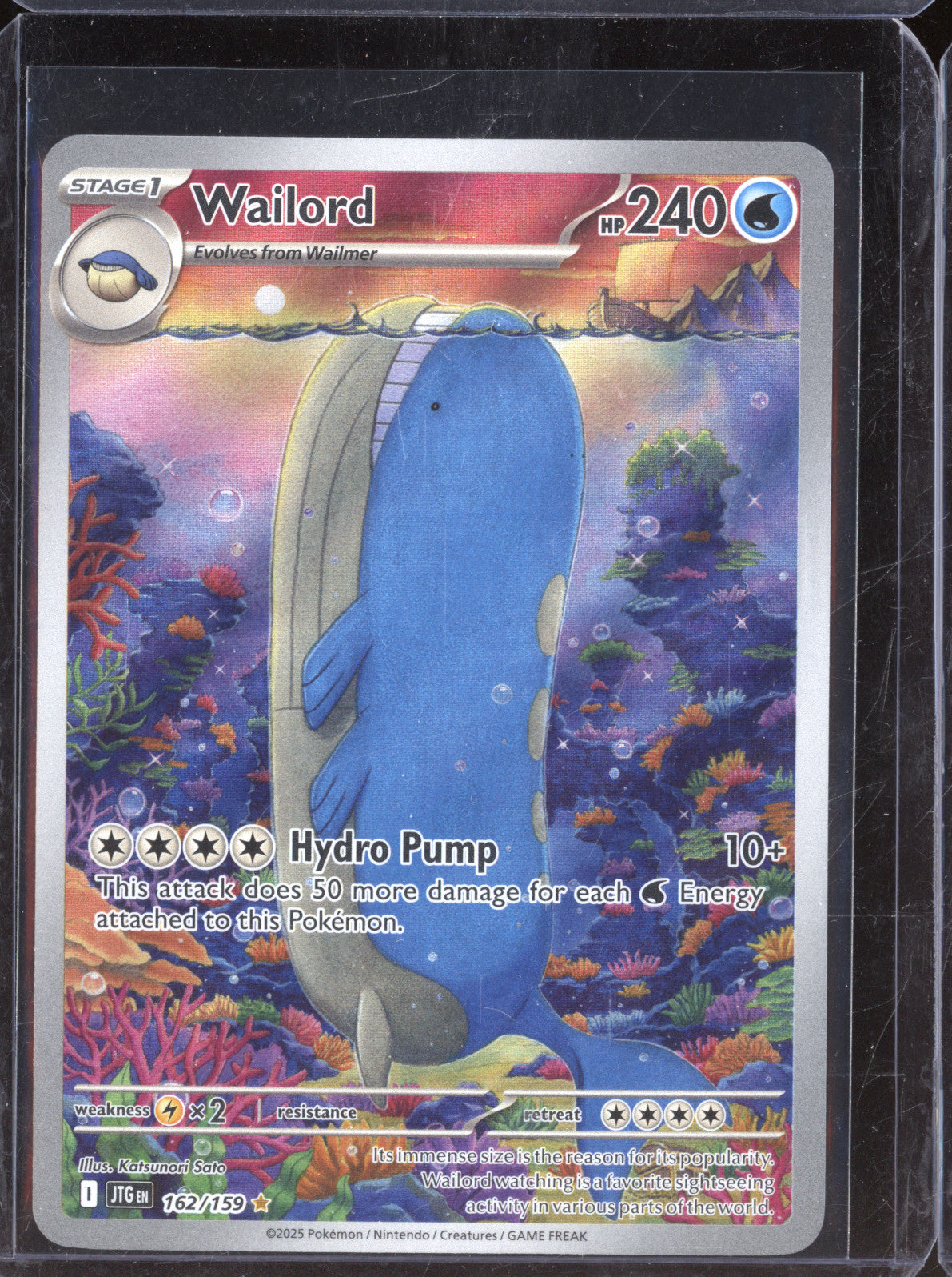 Wailord 2025 Pokemon Journey Together JTG 162/159 Illustration Rare