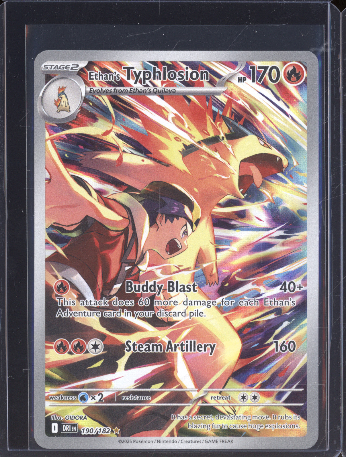 Ethan's Typhlosion 2025 Pokemon Destined Rivals DRI 190/182 Illustration Rare