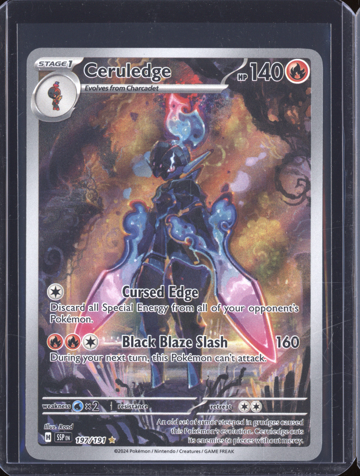 2024 Pokemon Surging Sparks SSP 197 Ceruledge Illustration Rare