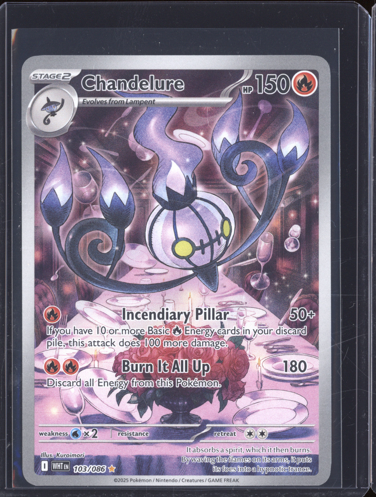 Chandelure 2025 Pokemon White Flare 103/086 Illustration Rare
