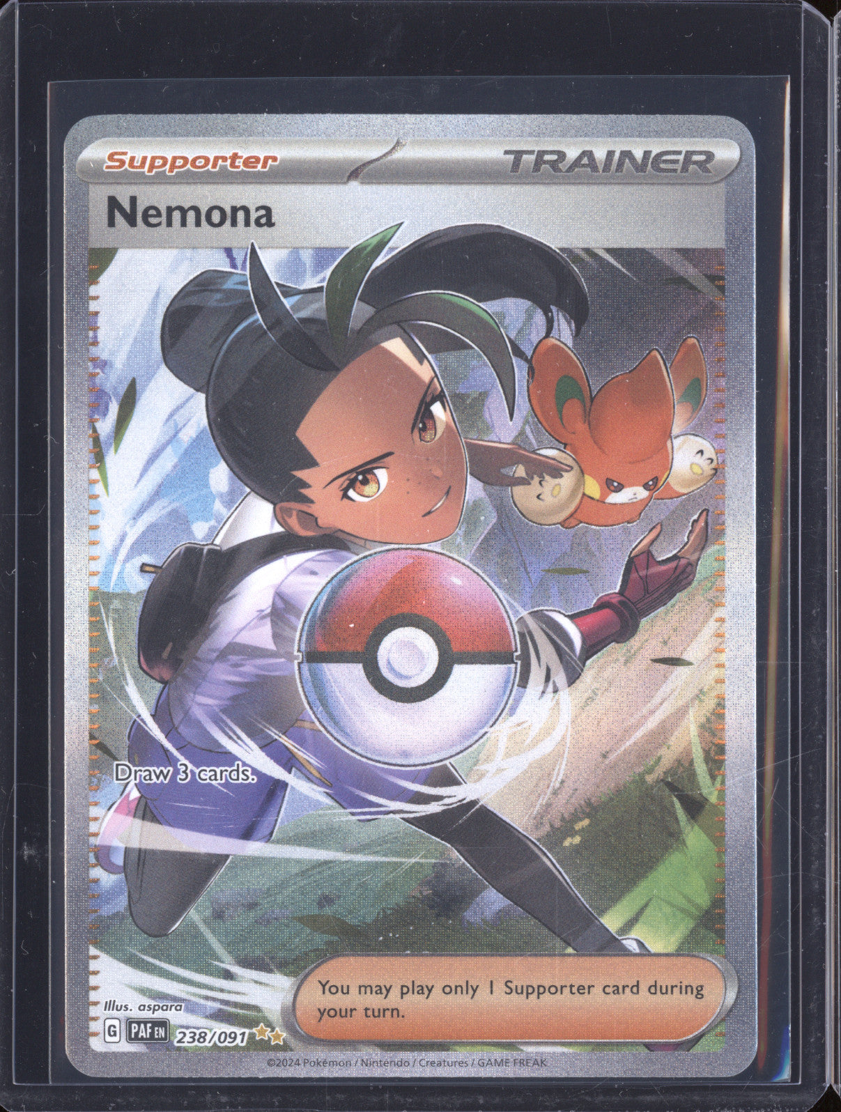 Nemona 2024 Pokemon Paldean Fates 238/091 Special Illustration Rare