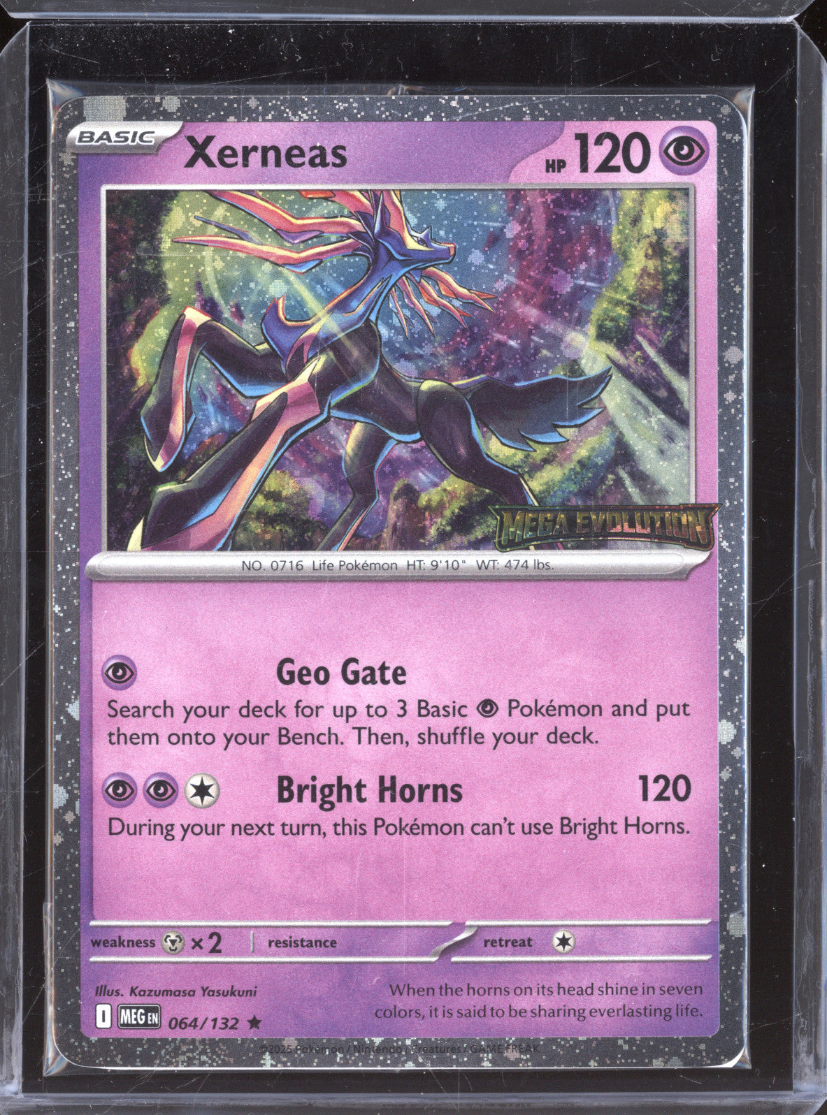 Xerneas 2025 Pokemon Mega Evolution MEG 064/132 Holo Stamped Promo