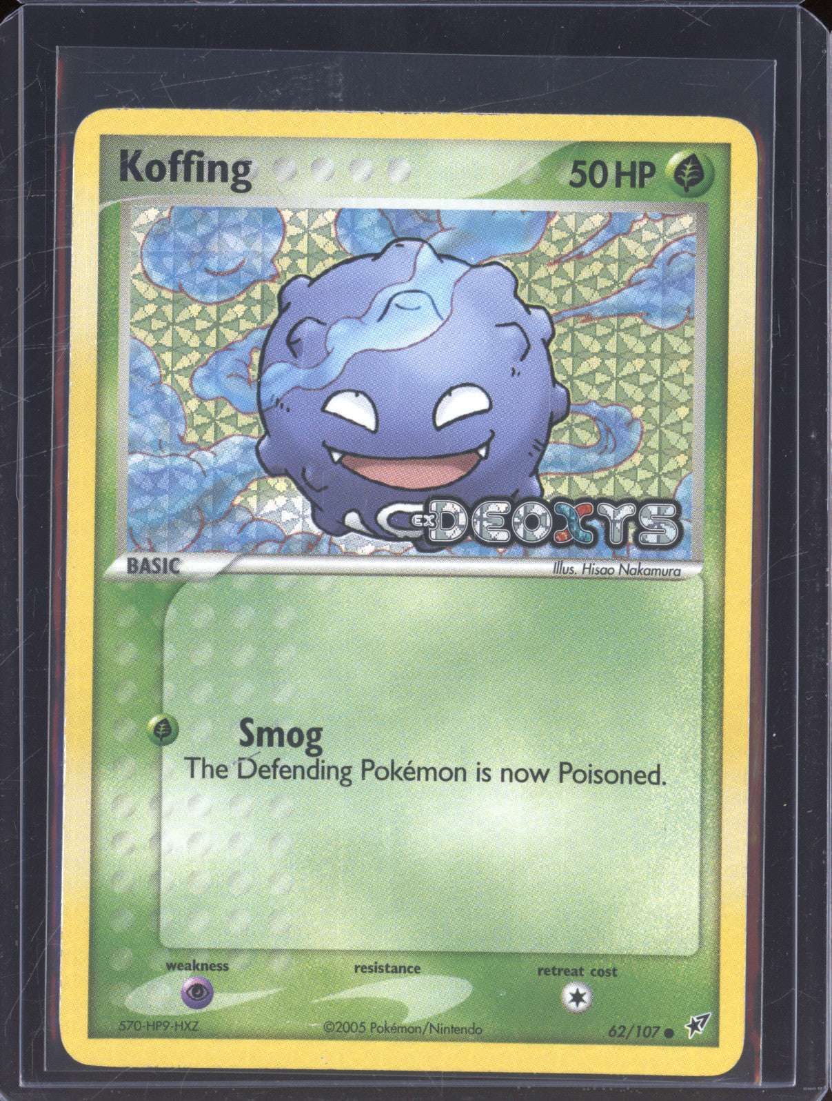 Koffing 2005 Pokemon EX Deoxys 62/107 Reverse Holo