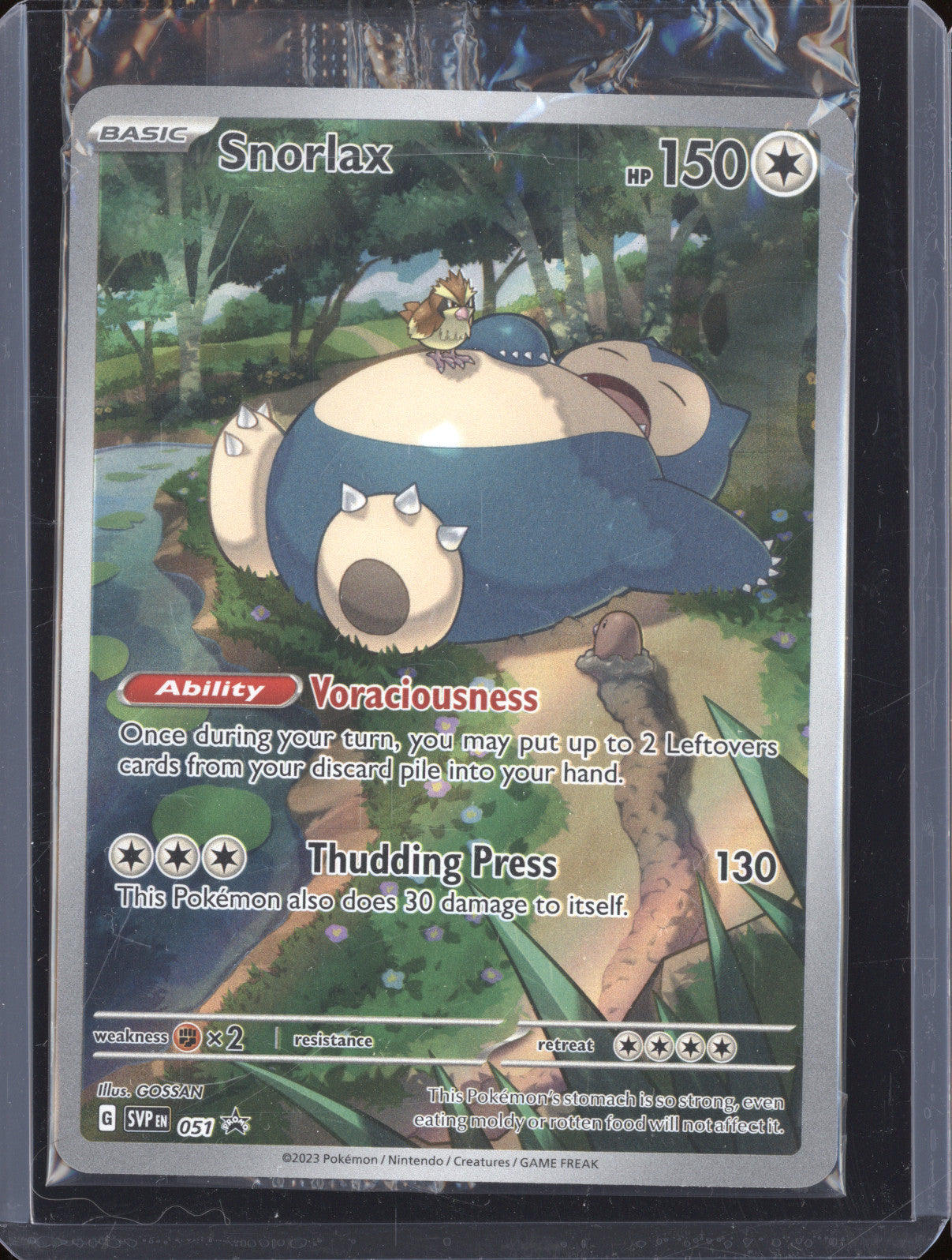 2023 Pokemon Scarlet & Violet SVP 051 Snorlax Black Star Promo Sealed