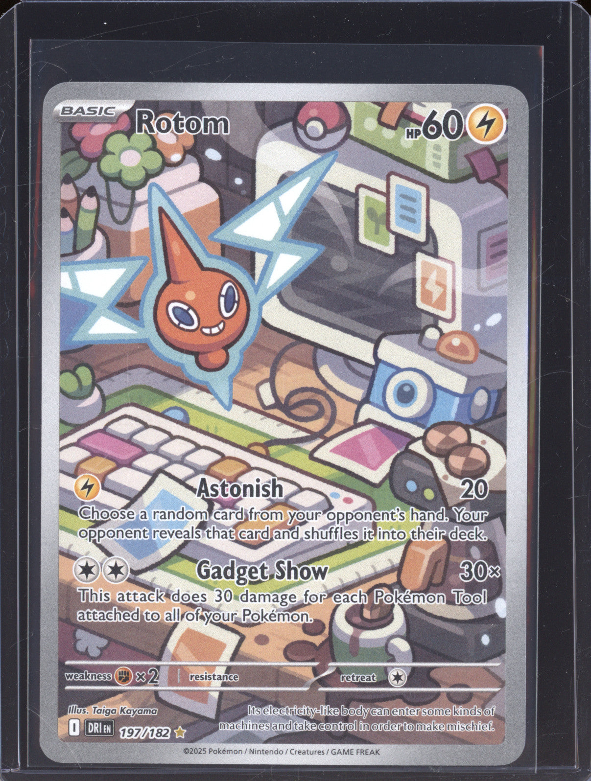 Rotom 2025 Pokemon Destined Rivals DRI 197/182 Illustration Rare