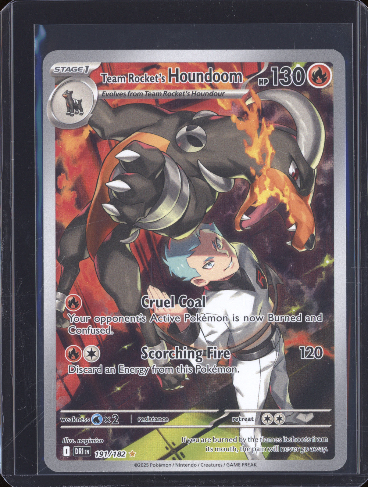 Team Rocket's Houndoom Pokemon Destined Rivals DRI 191/182 Illustration Rare