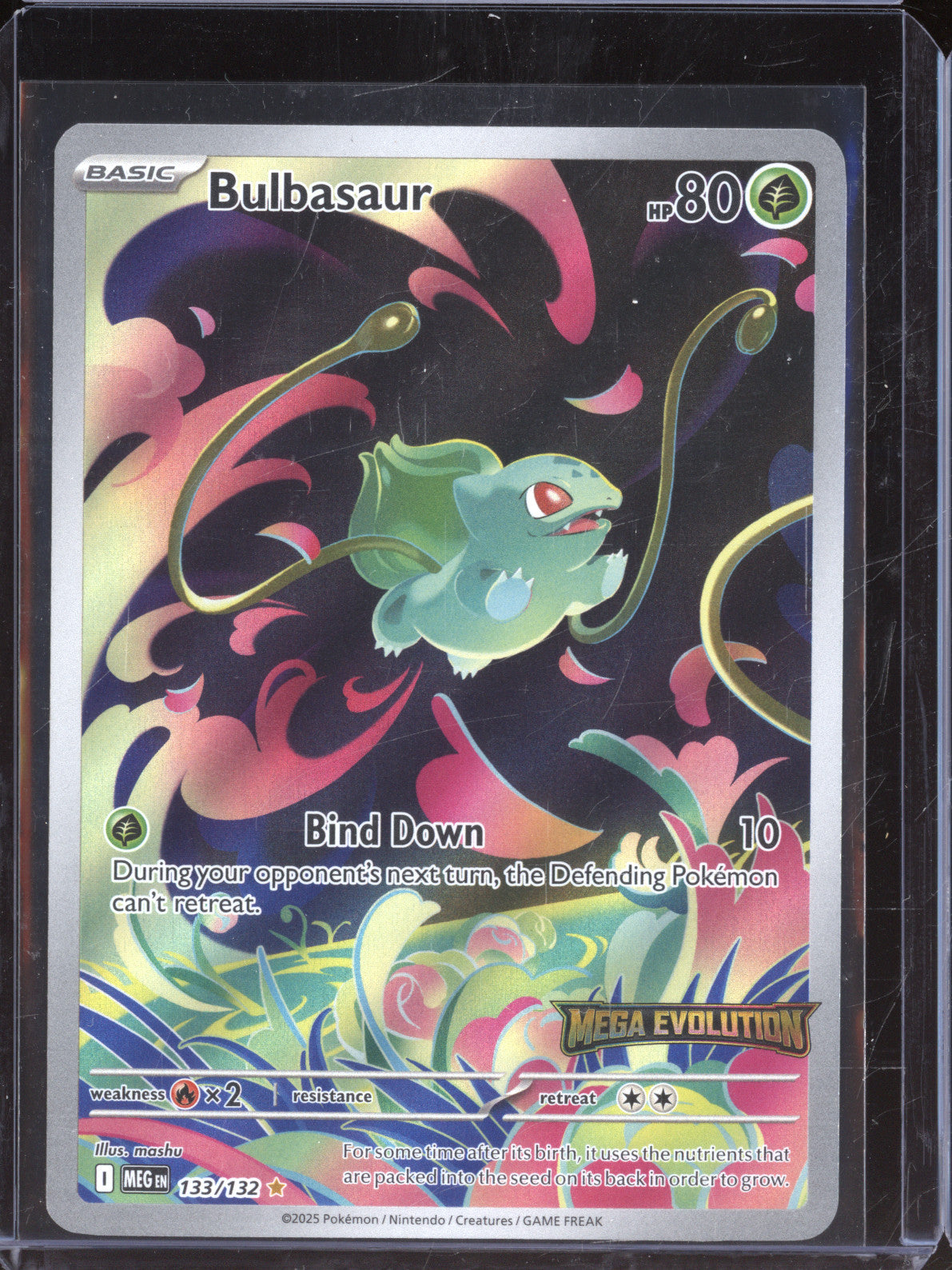 Bulbasaur 2025 Pokemon Mega Evolution 133/132 Illustration Rare Stamped