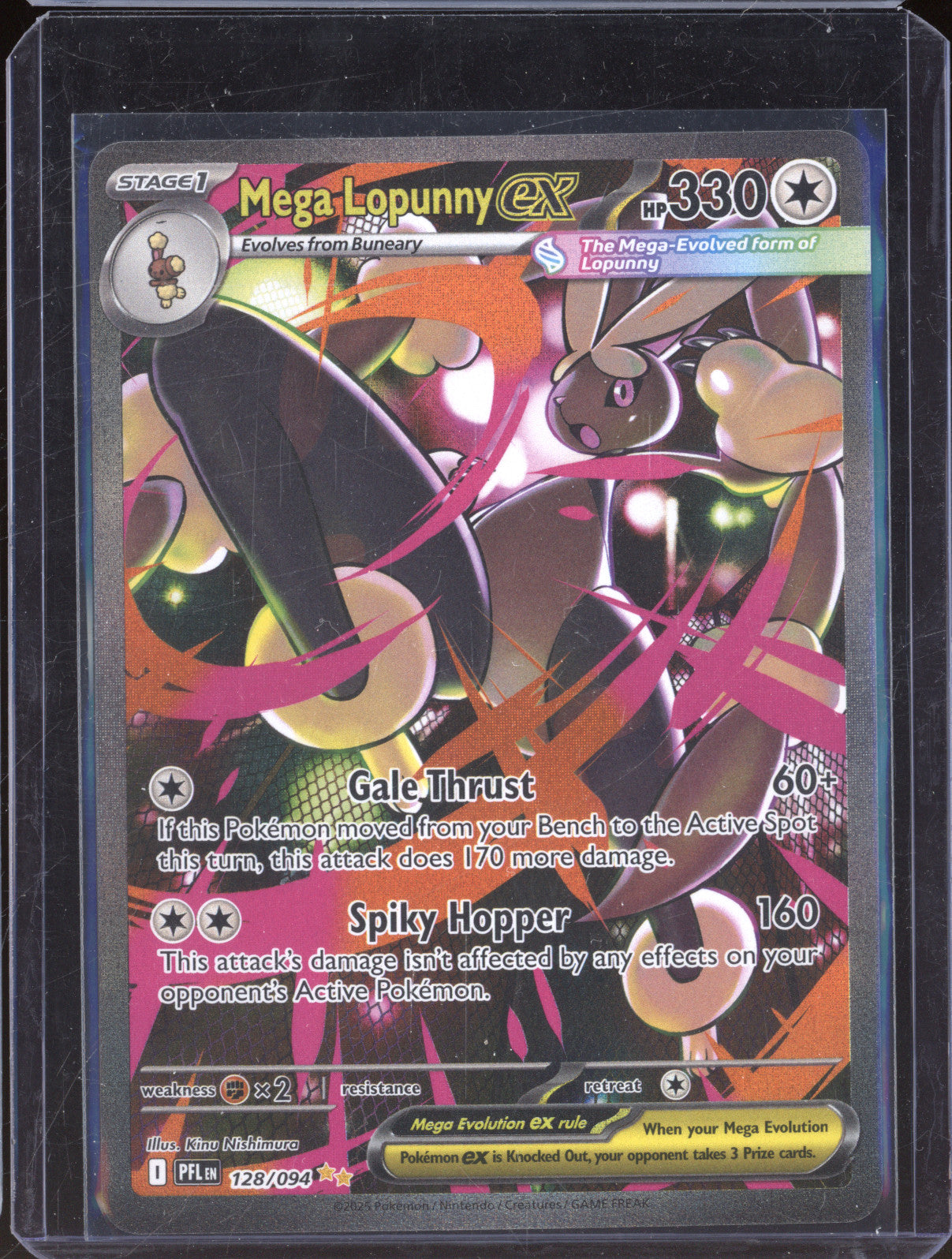 Mega Lopunny EX 2025 Pokemon Phantasmal Flames PFL 128/094 Special Illustration