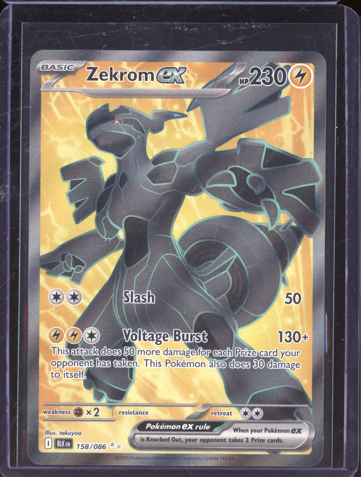 Zekrom ex 2025 Pokemon Black Bolt 158/086 Ultra Rare