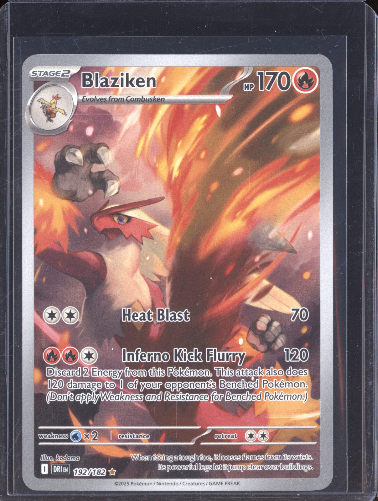 Blaziken 2025 Pokemon Destined Rivals 192/182 Illustration Rare