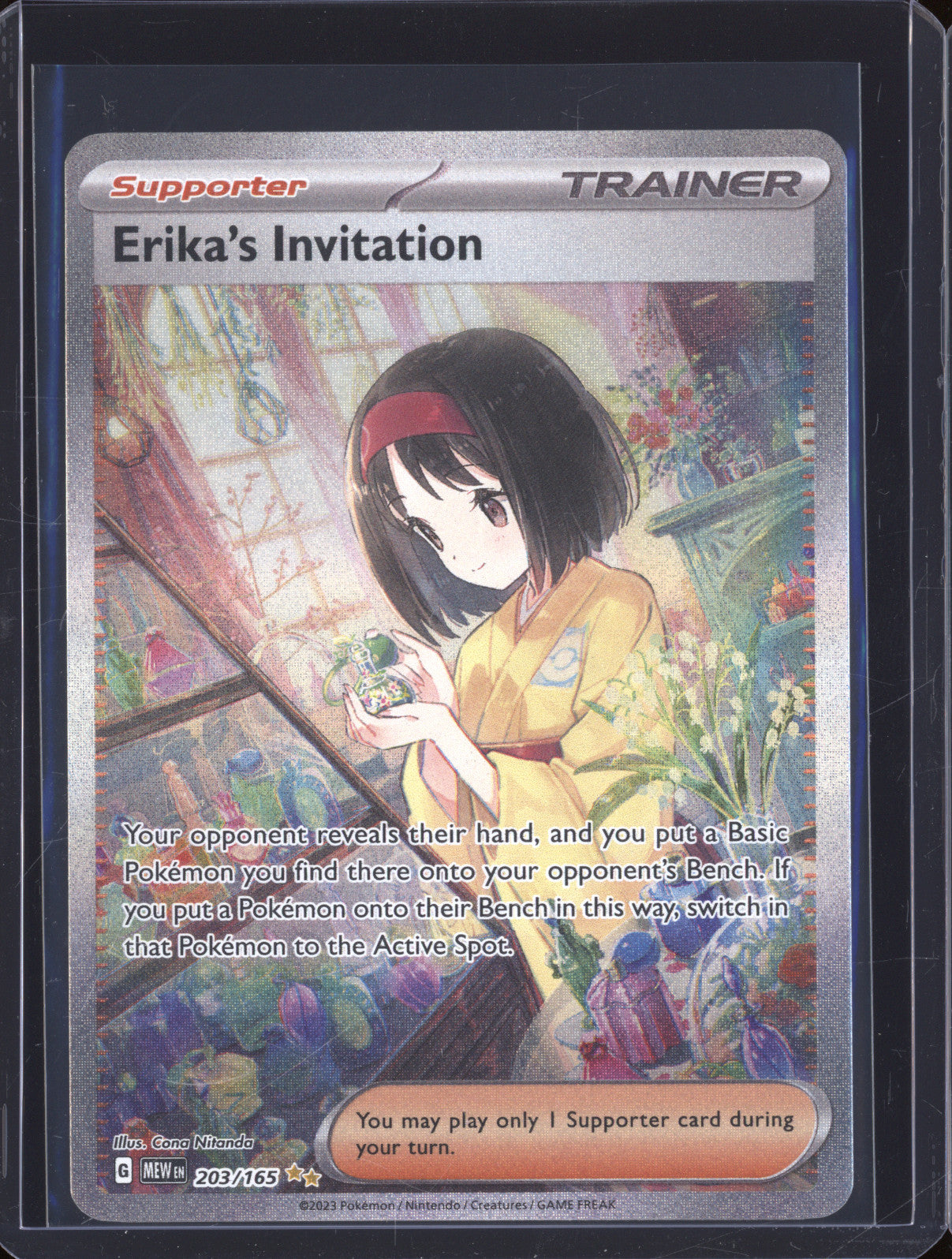 Erika's Invitation 2023 Pokemon 151 MEW 203/165 Special Illustration Rare
