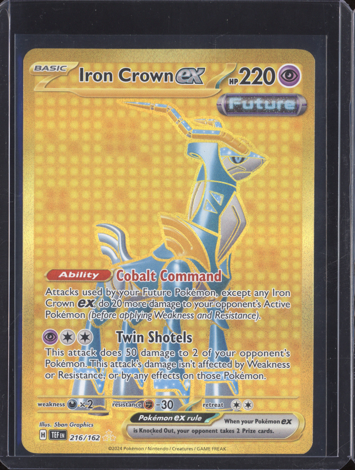 Iron Crown Ex 2024 Pokemon Temporal Forces TEF 216/162 Hyper Rare