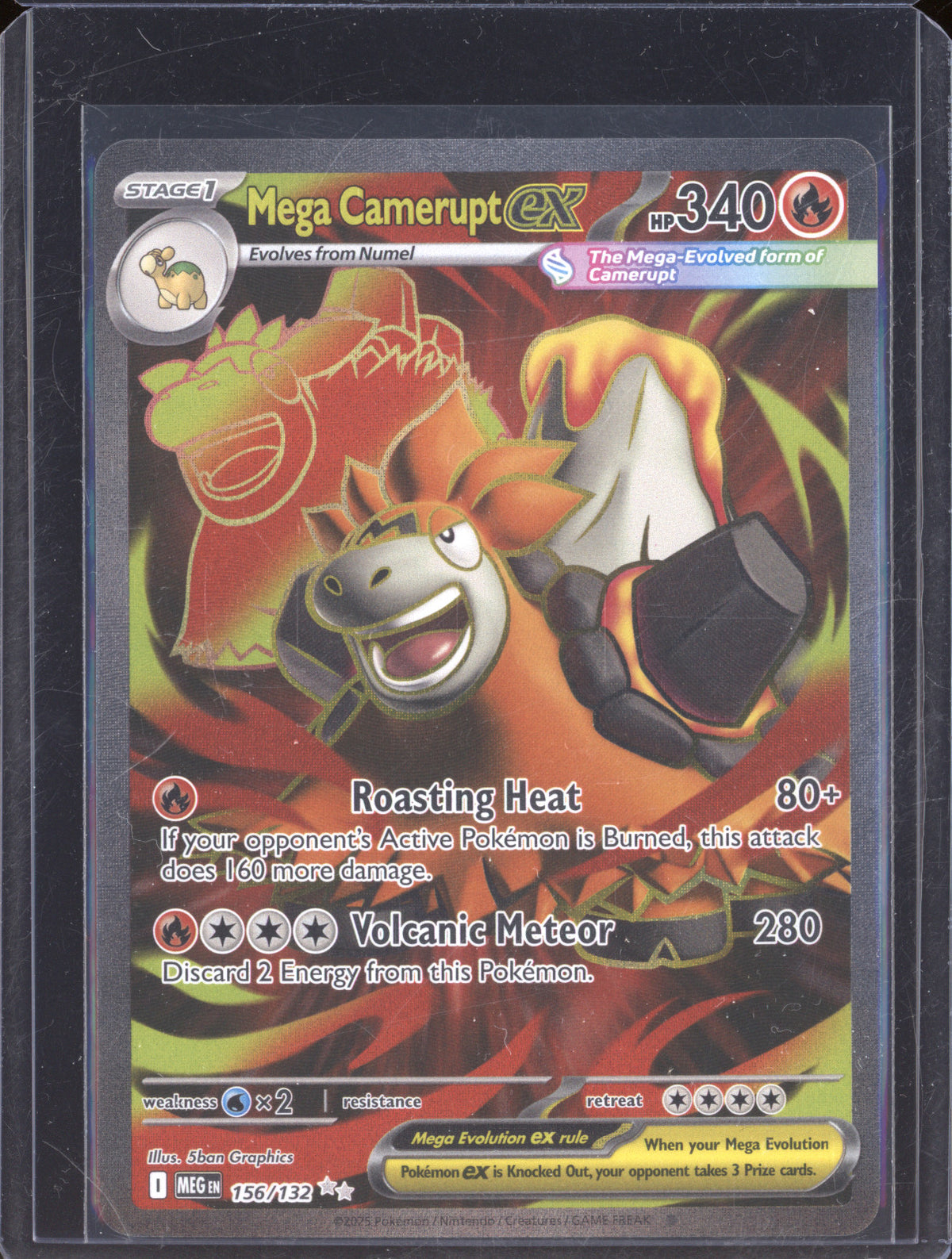 2025 Pokemon Mega Evolutions 156/132 Mega Camerupt ex Ultra Rare