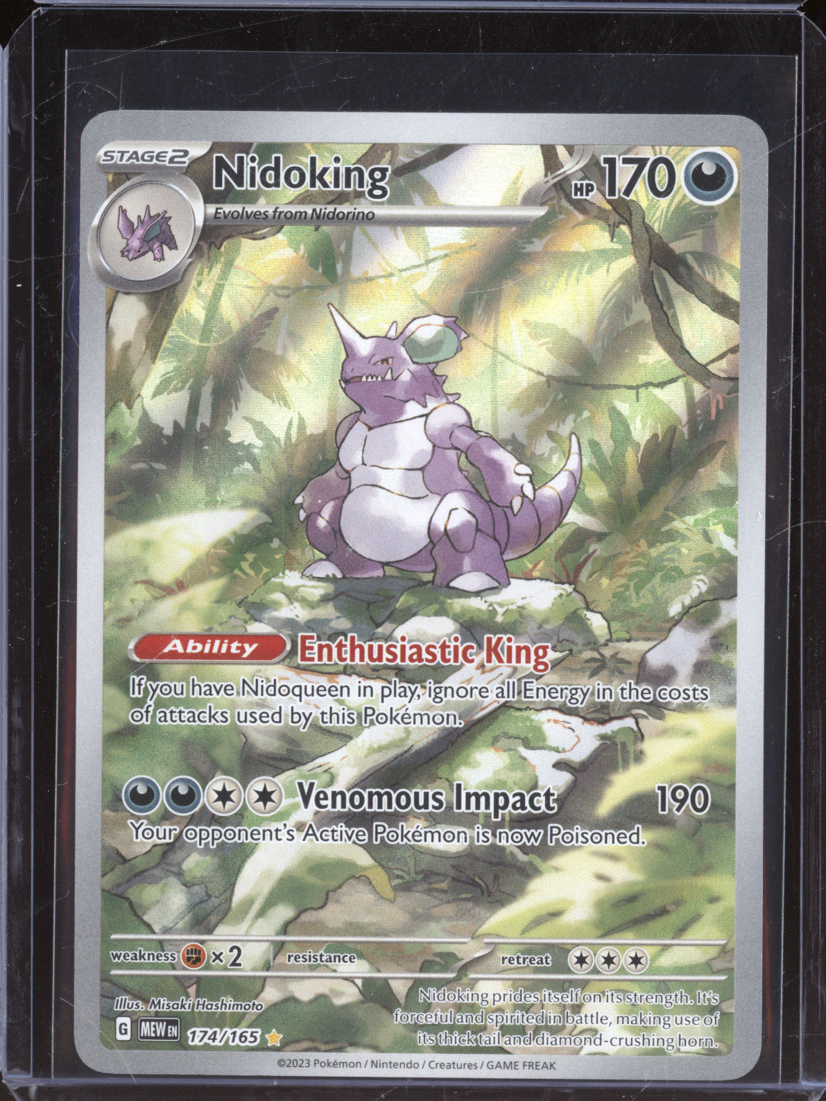 Nidoking 2023 Pokemon 151 MEW 174/165 Illustration Rare