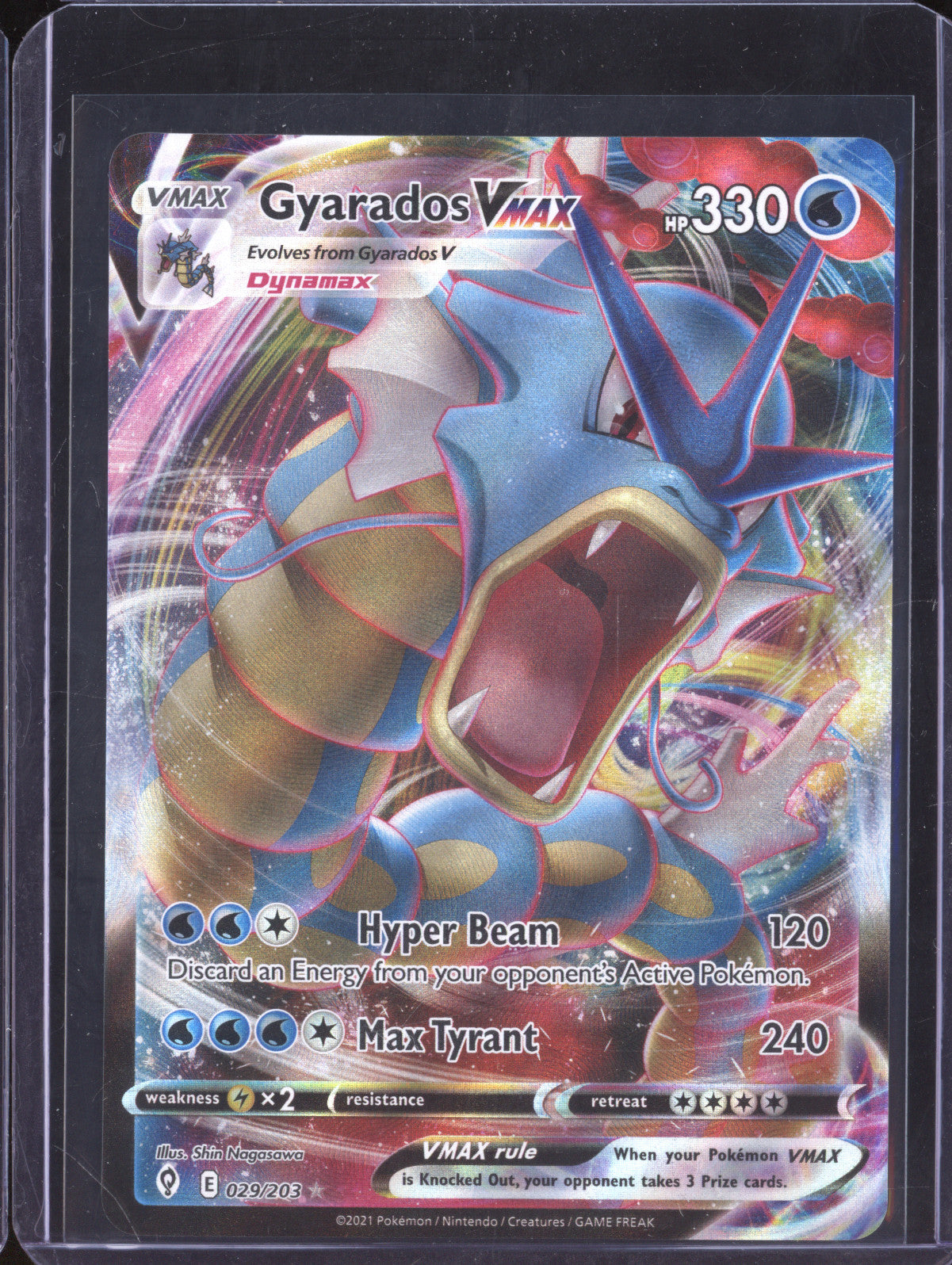 Gyarados VMax 2021 Pokemon Evolving Skies 029/203 Ultra Rare