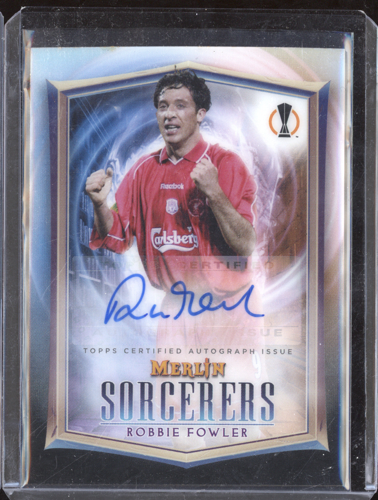 2022 Topps Merlin UEFA 9 Robbie Fowler Sorcerers Auto