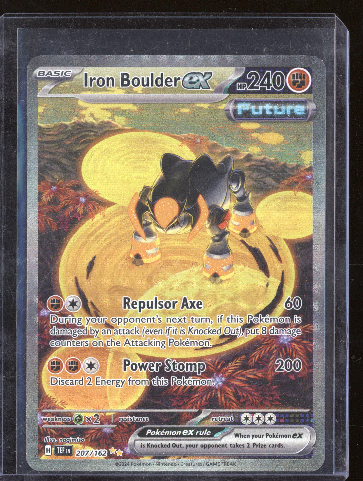 Iron Boulder ex Pokemon Temporal Forces TEF 207/162 Special Illustration Rare