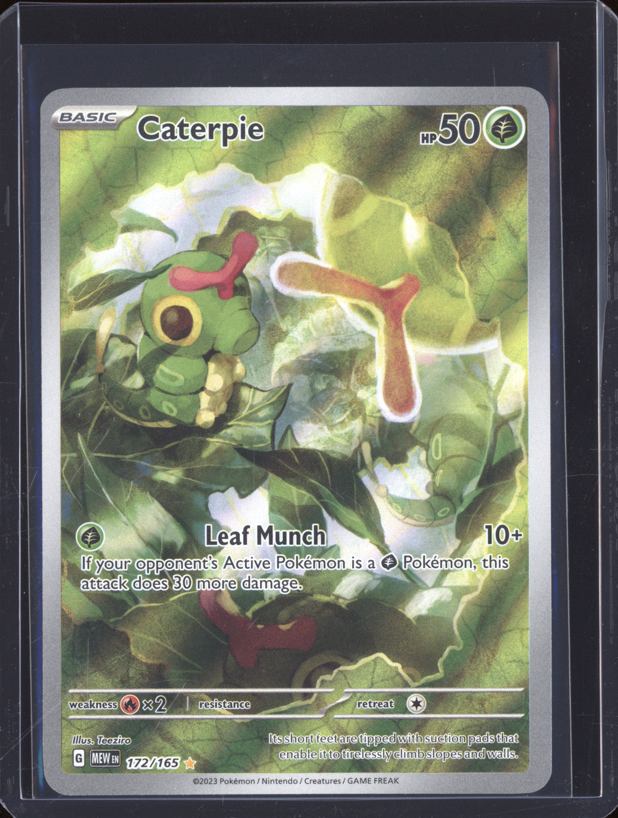 Caterpie Pokemon 151 MEW 172/165 Illustration Rare