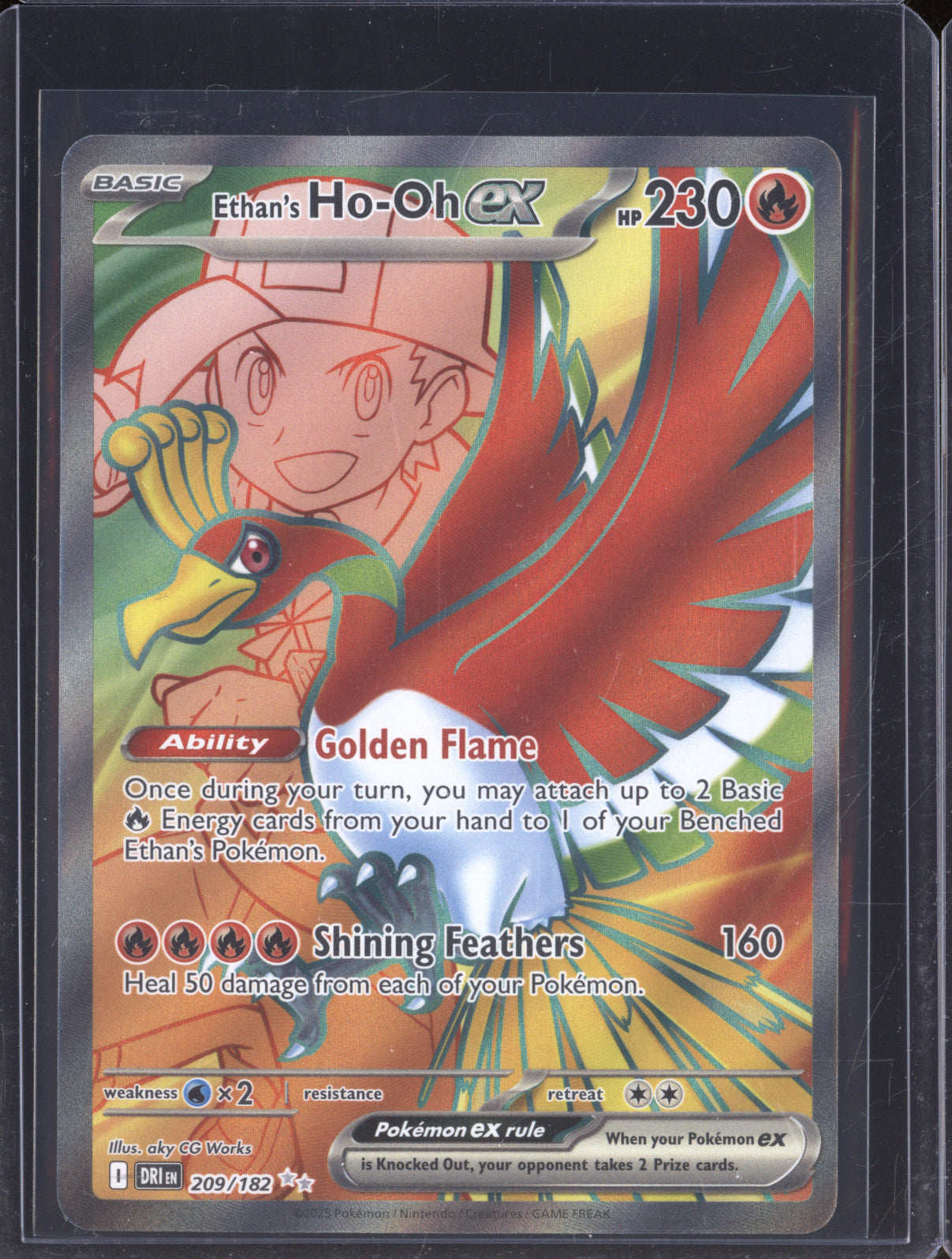 Ethan's Ho-Oh ex 2025 Pokemon Destined Rivals 209/182 Ultra Rare