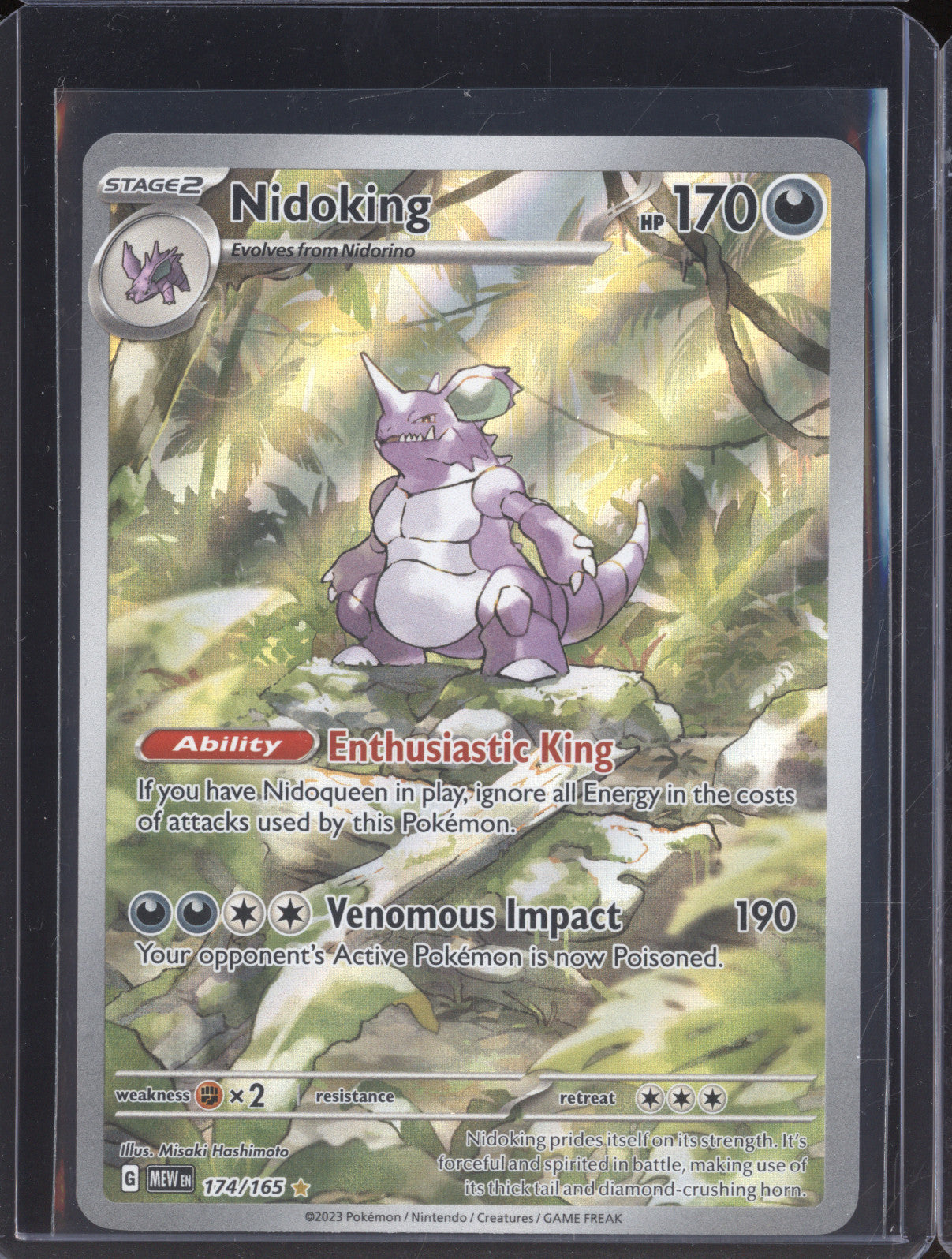Nidoking 2023 Pokemon 151 MEW 174/165 Illustration Rare