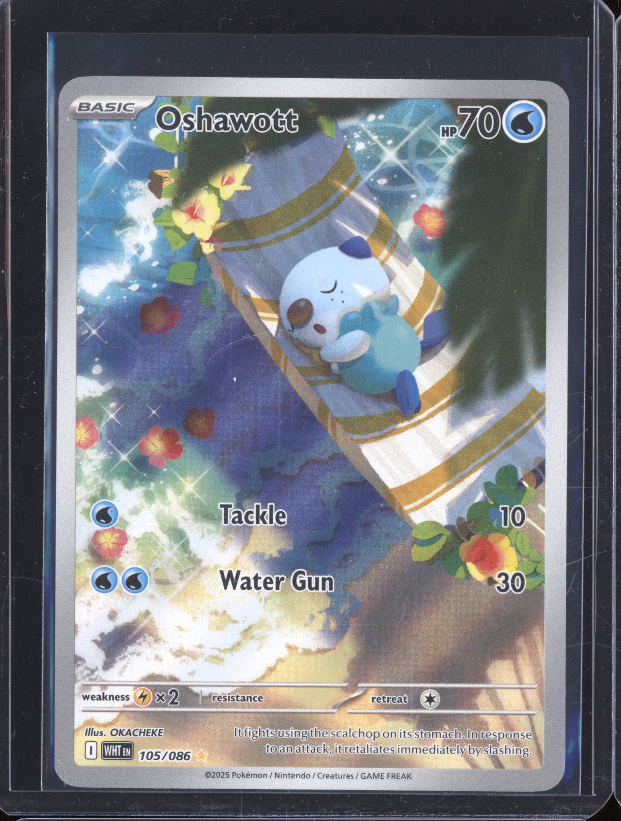 2025 Pokemon White Flare WHT 105/086 Oshawott Illustration Rare
