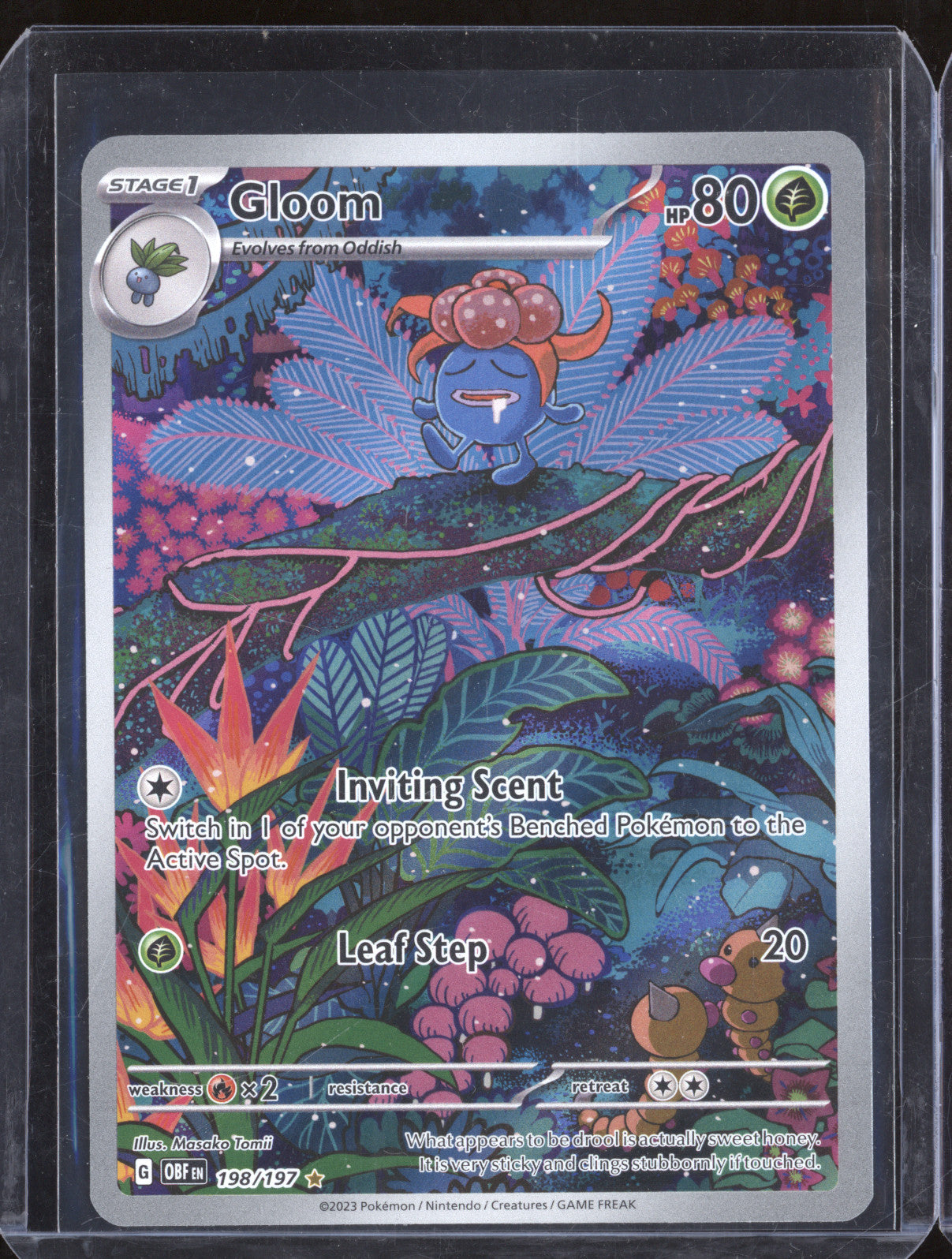 Gloom 2023 Pokemon Obsidian Flames OBF 198/197 Illustration Rare