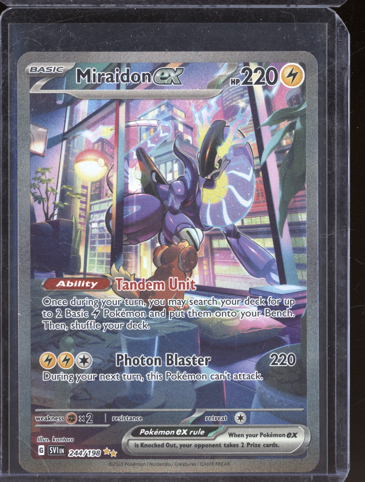 Miraidon ex 2023 Pokemon Scarlet & Violet 244/198 Special Illustration Rare