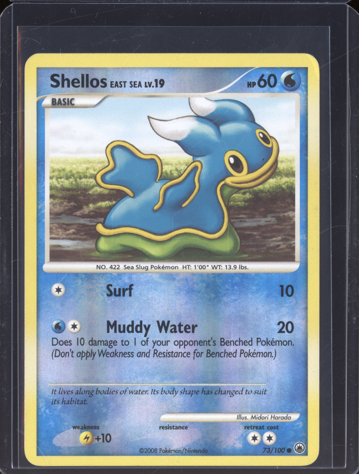 Shellos 2008 Pokemon Majestic Dawn 73/100 Reverse Holo