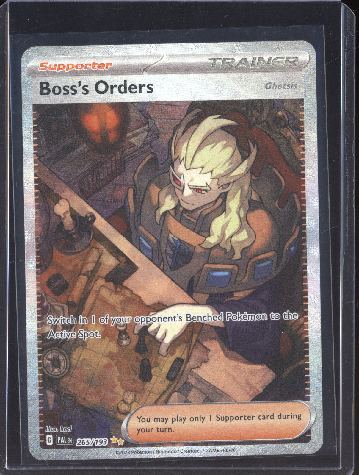 Boss's Orders 2023 Pokemon Paldea Evolved PAL 265/193 Special Illustration Rare