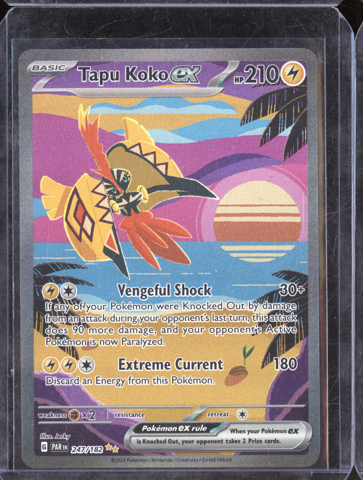 Tapu Koko ex 2023 Pokemon Paradox Rift PAR 247/182 Special Illustration Rare