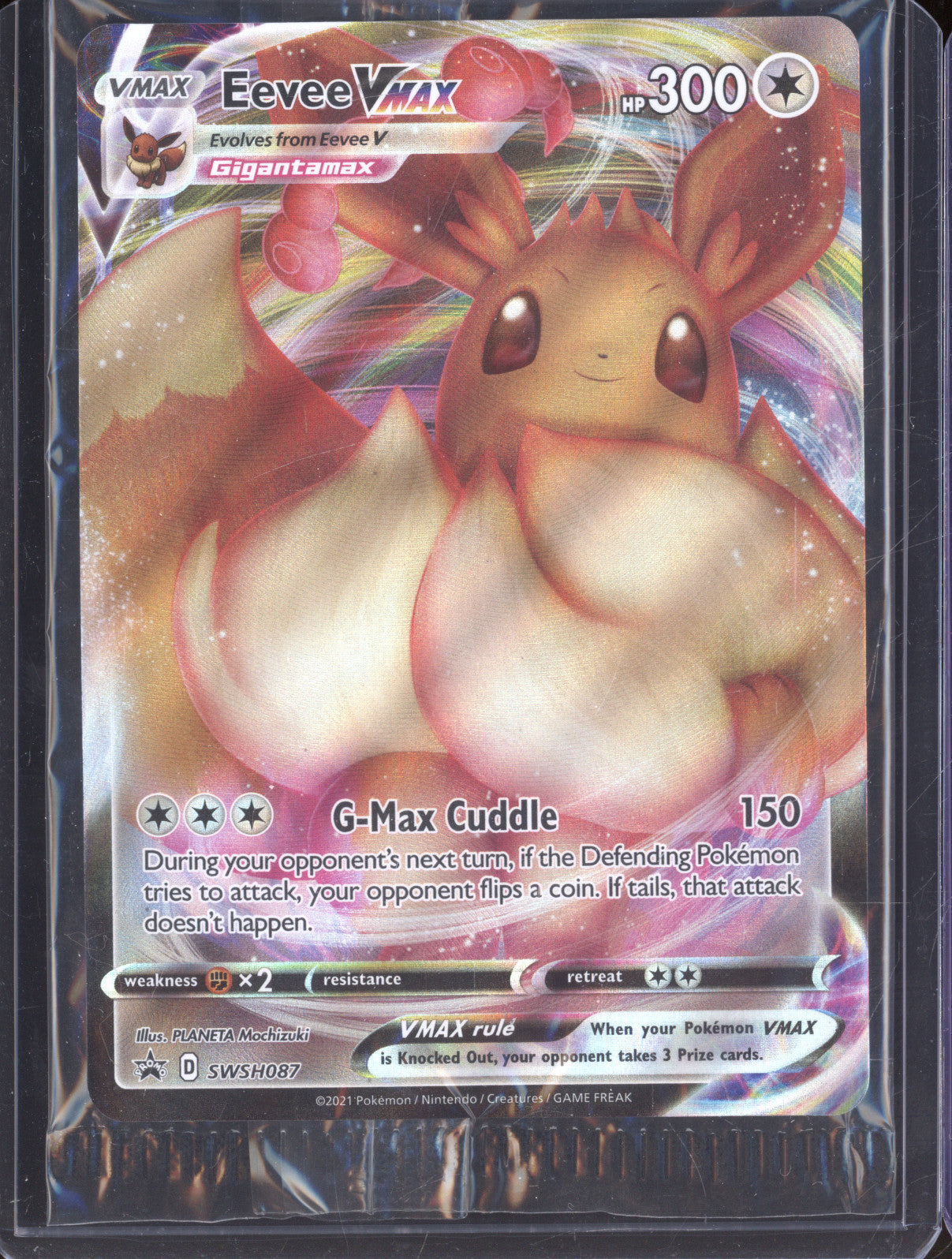 2021 Pokemon Sword & Shield Black Star Promo SWSH087 Eevee VMAX Holo