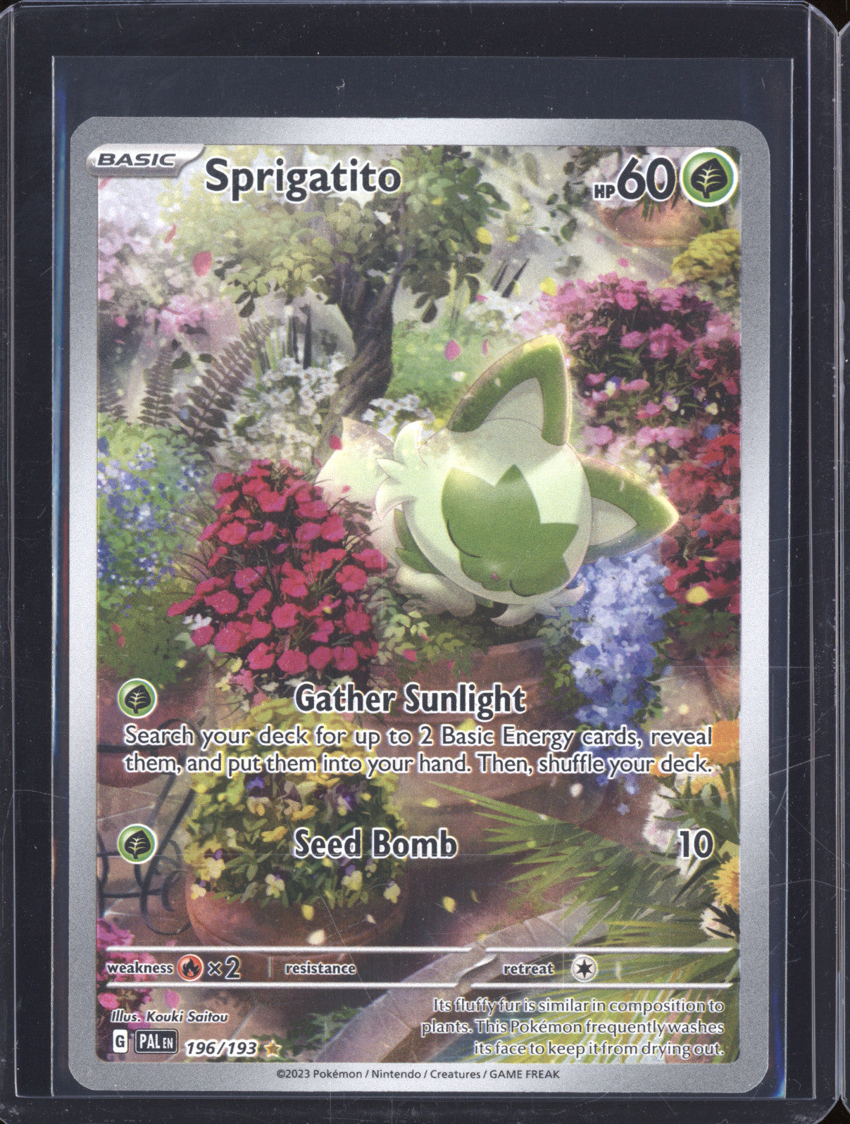 2023 Pokemon Paldea Evolved PAL 196/193 Sprigatito Illustration Rare