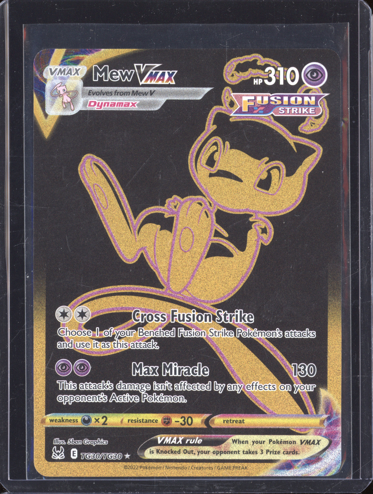 2022 Pokemon Lost Origin TG30/TG30 Mew VMAX Secret Rare