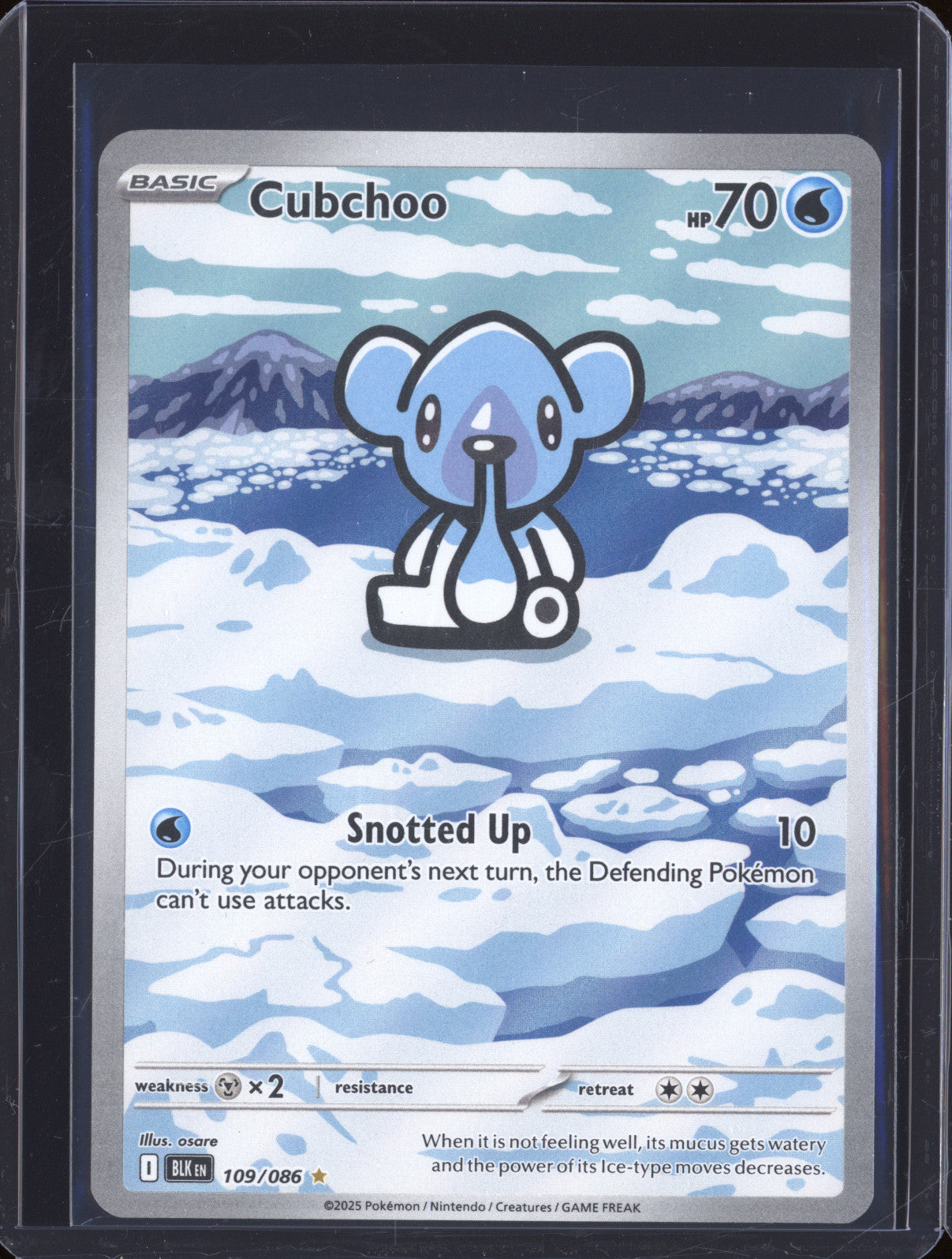 2025 Pokemon White Flare BLK 109/086 Cubchoo Illustration Rare
