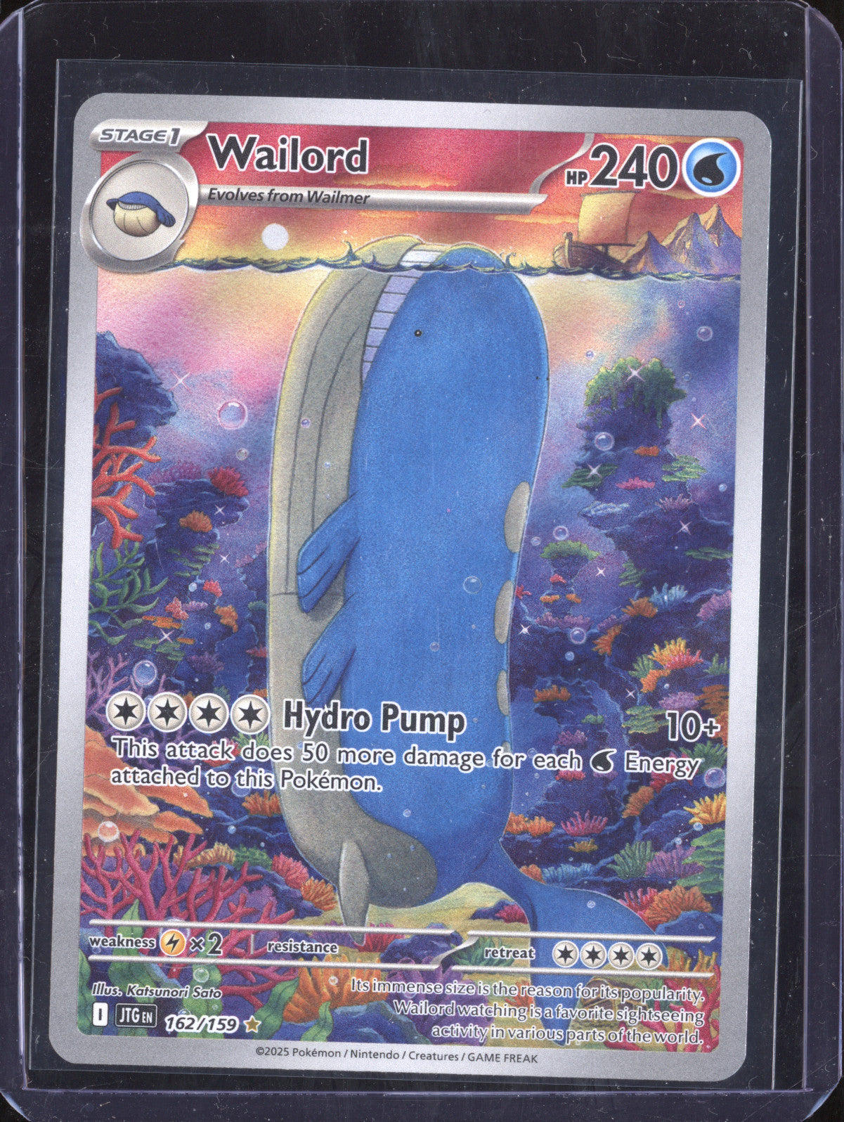 Wailord 2025 Pokemon Journey Together 162/159 Illustration Rare
