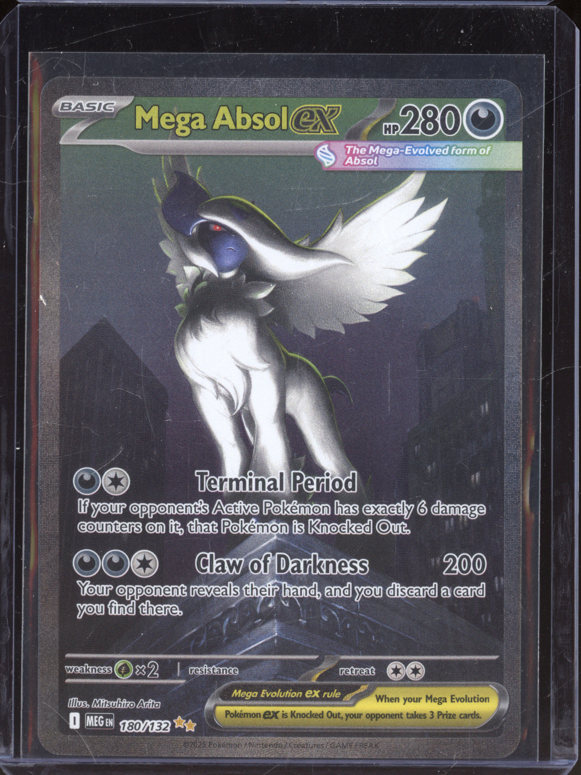 Mega Absol ex 2025 Pokemon Mega Evolution MEG 180/132 Special Illustration Rare