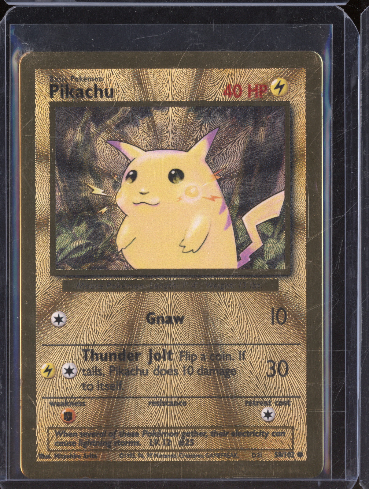 2021 Pokemon Celebrations 58/102 Pikachu Gold Metal