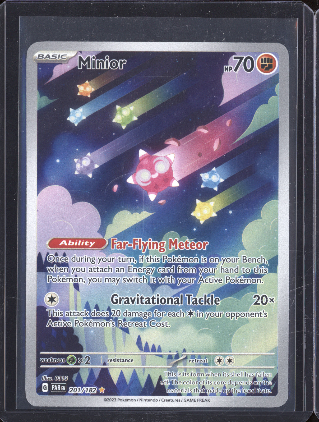 Minior 2023 Pokemon Paradox Rift 201/182 Illustration Rare