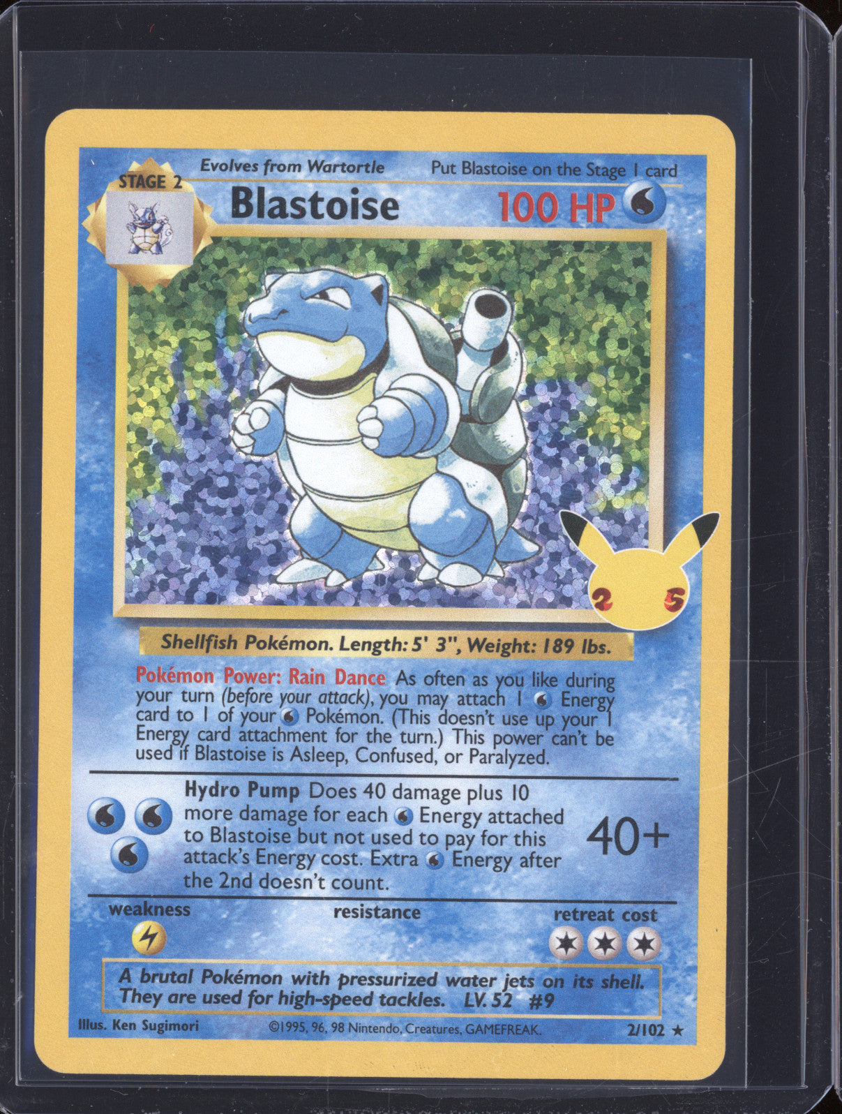 Blastoise Pokemon Celebrations 2/102 Classic Collection Holo